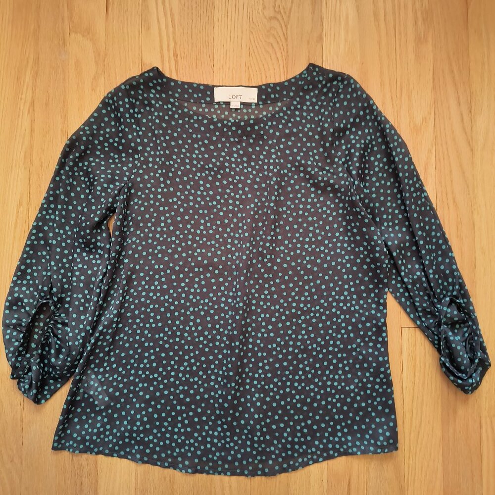 Loft sheer 3/4 sleeve blouse